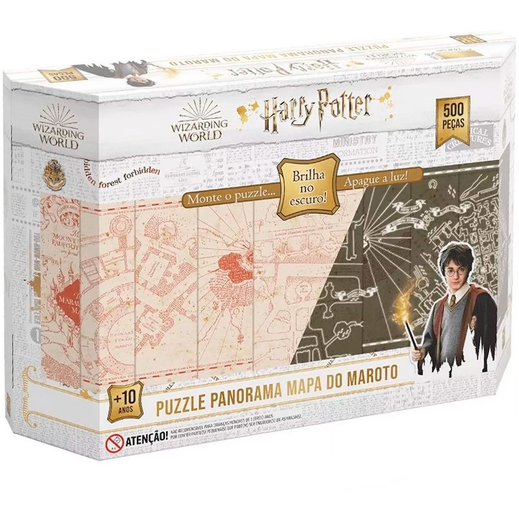 Quebra-Cabeça Brinquedo Divertido Harry Potter Brilha no Escuro 500 ...