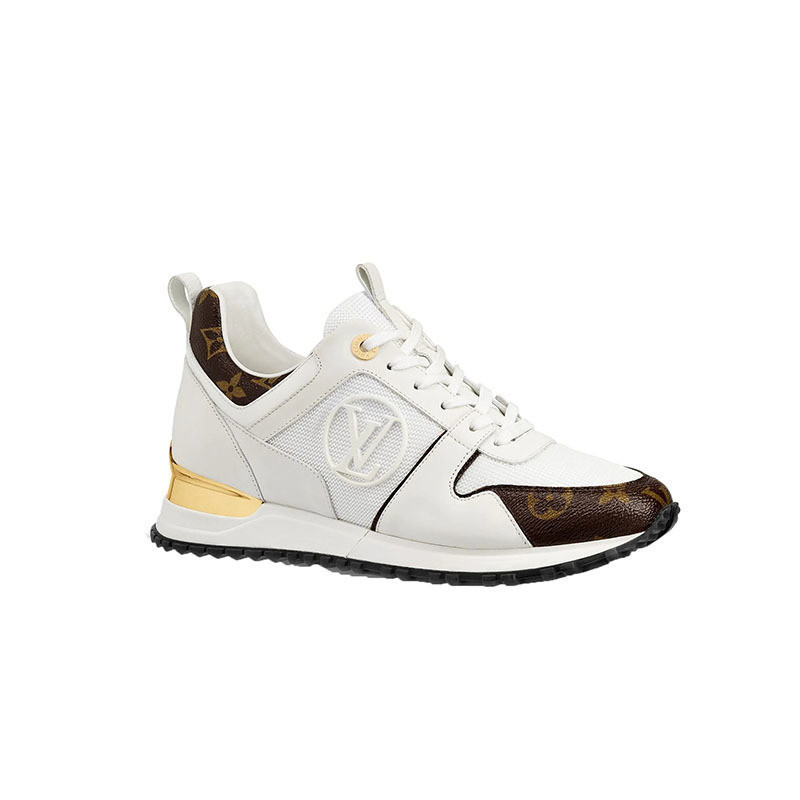 Louis Vuitton Sapatos Femininos , Esportivos , Placa De Identificação Metálica De Couro De Bezerro Branco Logotipo LV , Elegante E casual 1A4XNH