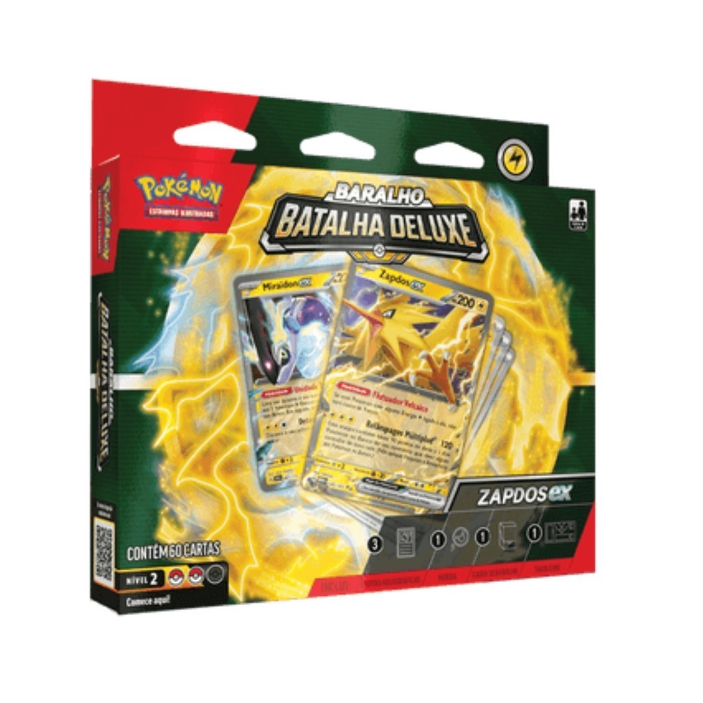 Deck Baralho Pokémon Batalha Deluxe Zapdos Ninetales Copag
