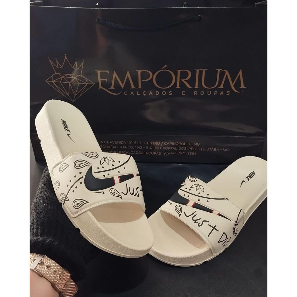 slide chinelo logo unissex masculino feminino macio confortável adulto diversas cores 33 ao 44