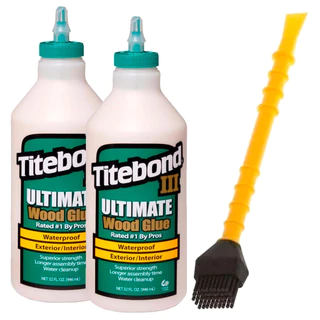 Kit 2 Colas para Madeira III Ultimate 946 ml e Pincel de Silicone Titebond