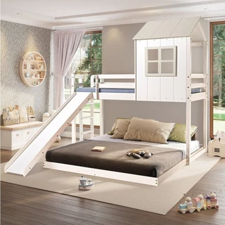 Beliche Queen Montessoriano Cabana Family com Escorregador Casatema