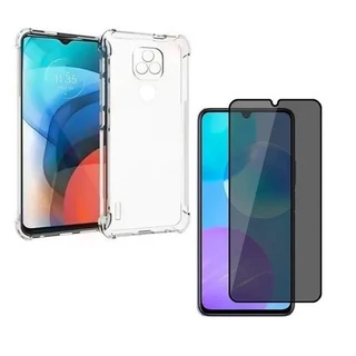 Capa Case Capinha Anti Impacto Para Motorola Moto E7 Normal + Película 3D Privacidade
