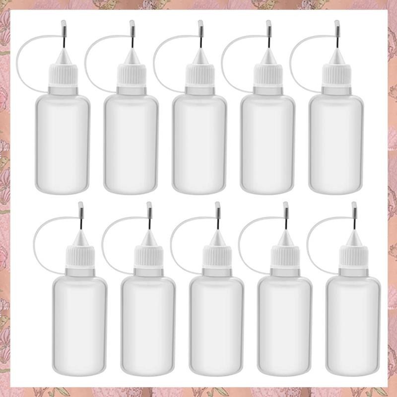 [B J R W] 10Pcs 30Ml Frasco Aplicador De Ponta Plástica Para Cola De Bricolagem