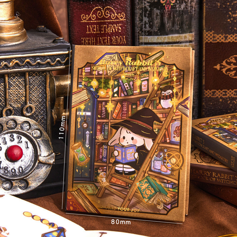 Harry Rabbit School of Magic Caderno de capa dura de alto valor Caderno ...