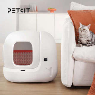 PETKIT Caixa de areia para gatos automática com APP Anti Areia Bandeja fechada para gatos Treinamento rotativo destacável