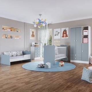 Quarto de Bebê Completo Bambino 3 Portas 6 Gavetas