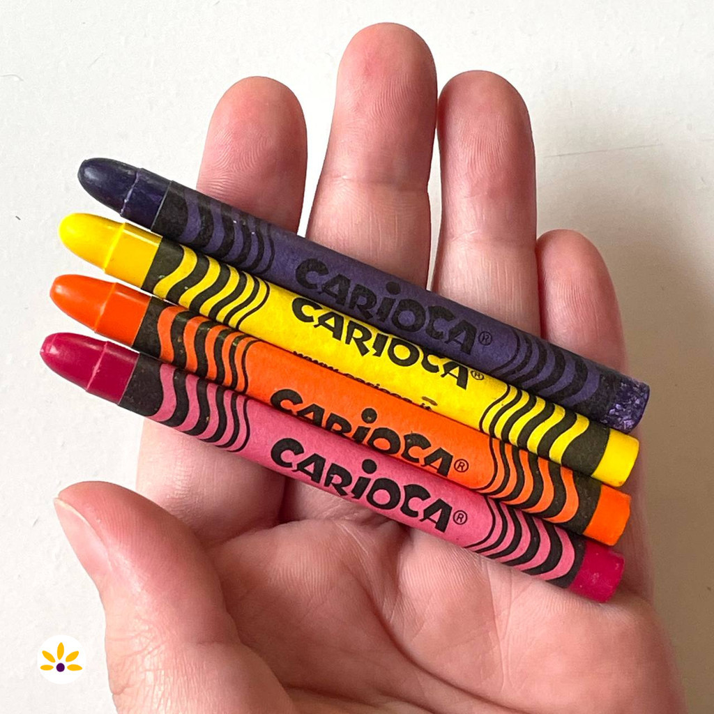 crayon品 Giz de Cera Carioca Wax Crayons - 12, 24 Cores ou 100 Gizes