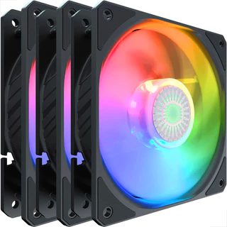 kit com 3 Cooler Master Sickleflow 120 PRETO 120mm ARGB