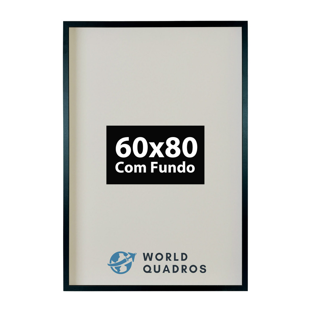 Moldura 60X80 Cm Com Fundo Sem Vidro Quadro Poster Foto Impressão Fotografia
