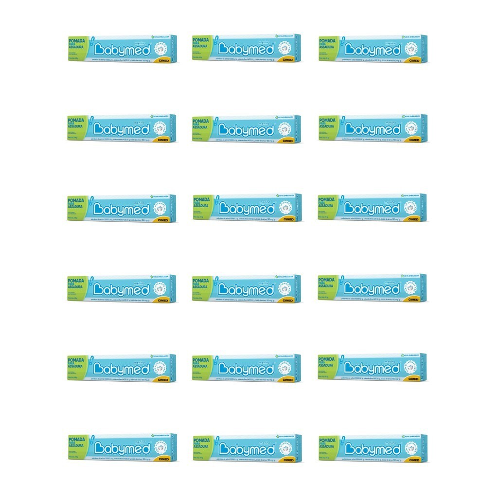 Kit 18 Pomada Assaduras Pediátrica Cimed Menino Babymed 45g | Shopee Brasil