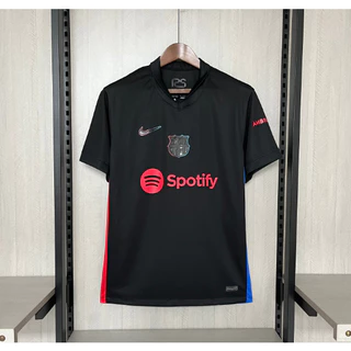 Camisa de Futebol Masculino Barcelona 24 /25 Camisa Preta (Homens) (BSLN)