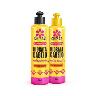 Kit Shampoo e Condicionador 300mL Hidrata Cabelo Chikas