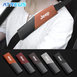 2 Peças Jeep Capa Cinto De Segurança Protetor Universal Carro Cinto De Segurança De Proteção Do Ombro Para Jeep Renegade Compass Willys Wrangler jk Grand Cherokee Commander