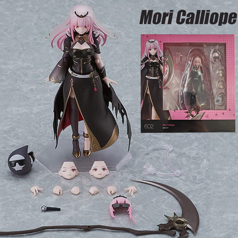 Max Fábrica Hololive Mori Calliope Figma # 602 Articulado Ação Figura Modelo De Brinquedo Móvel