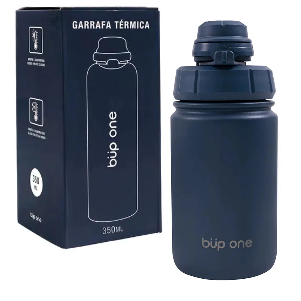 GARRAFA TÉRMICA EASY OPEN BUP ONE 350ML DESIGN MODERNO