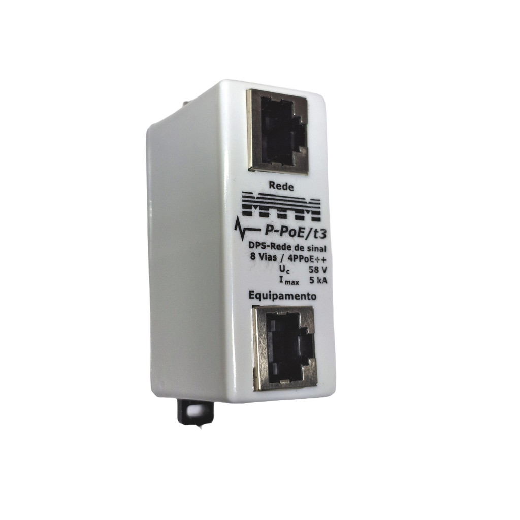 Protetor De Surto Raio Dps Mtm P-poe-T3 Ethernet Hi-Poe Rj45 | Shopee ...