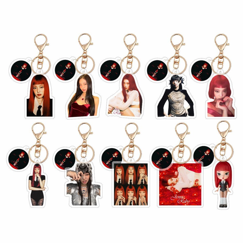 Kpop Blackpink JENNIE Novo Álbum Rubi Acrílico Chaveiro Saco