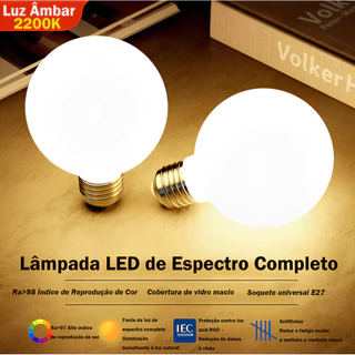 Lâmpada LED Filamento Leitosa 4W 2200K Âmbar Bivolt E27 Vintage Retrô Decorativa
