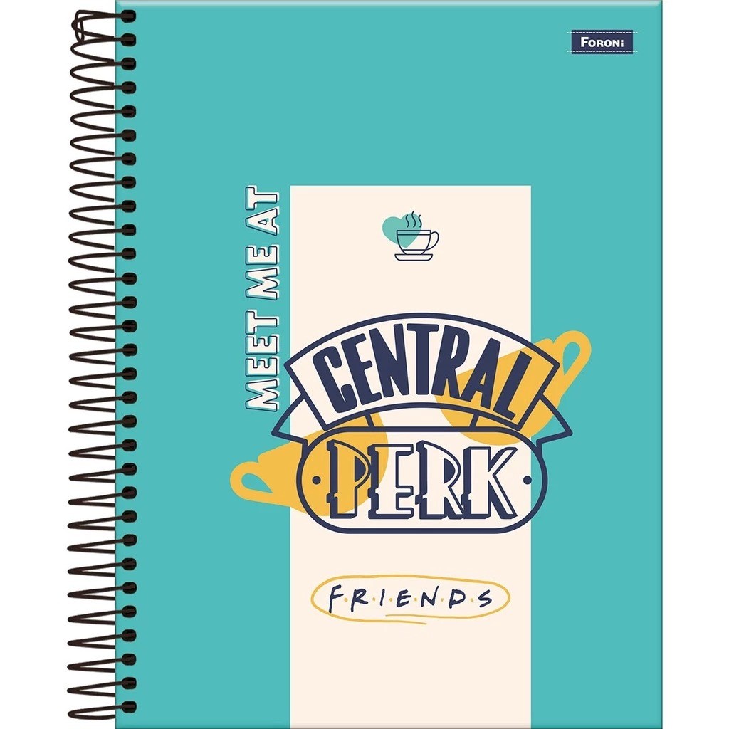Caderno Universitário Friends Foroni 10 Matérias 160 Folhas Capa Dura ...