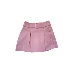 Short Saia Infantil Couro Ecológico