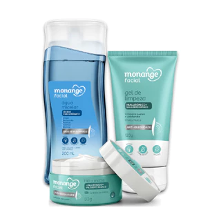 Kit Skin Care Pele Rosto Oleosa Hialuronico Matte Monange Novidade 2024