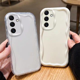 Capa De Celular Ondulada Para Samsung Galaxy A55 A54 A35 A34 A15 A14 A05 A05S M54 M34 M14 S24 Plus TPU Macia De Cor Ultra Sólida