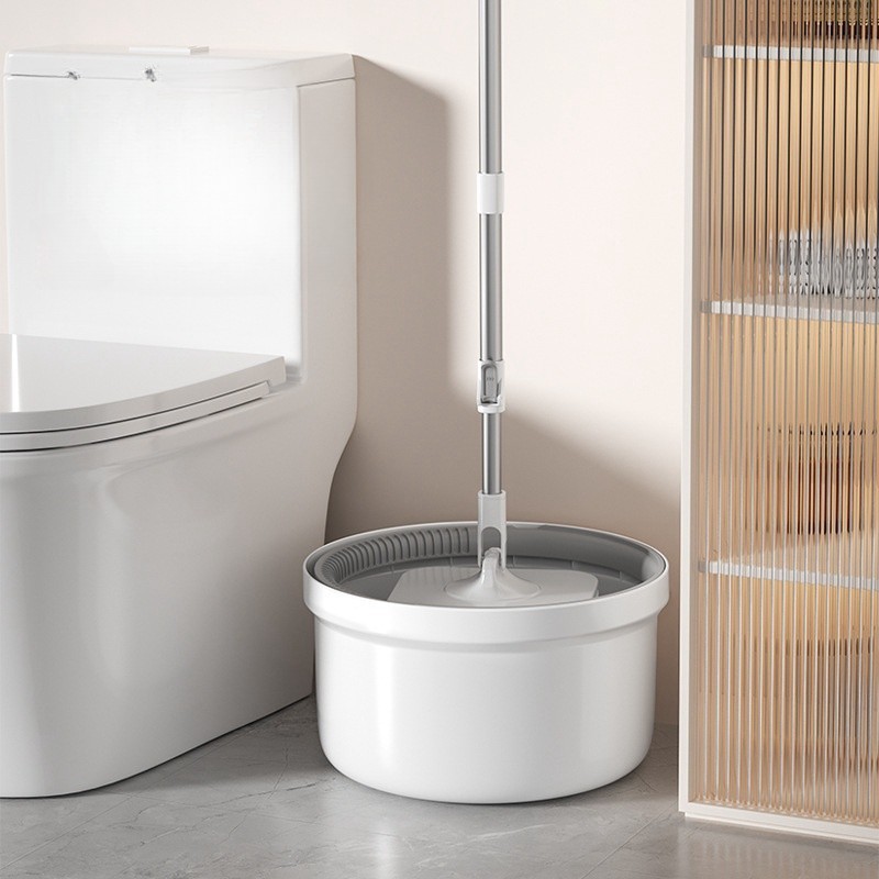 Mop Giratório Com Cesto De Inox 21 Litros Com 2 Refis Rodo De Limpeza