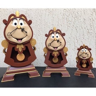Boneco Colecionavel A BELA E A FERA HORLOGE Figura Decorativa Action Figure Colecionaveis Impressao 3d