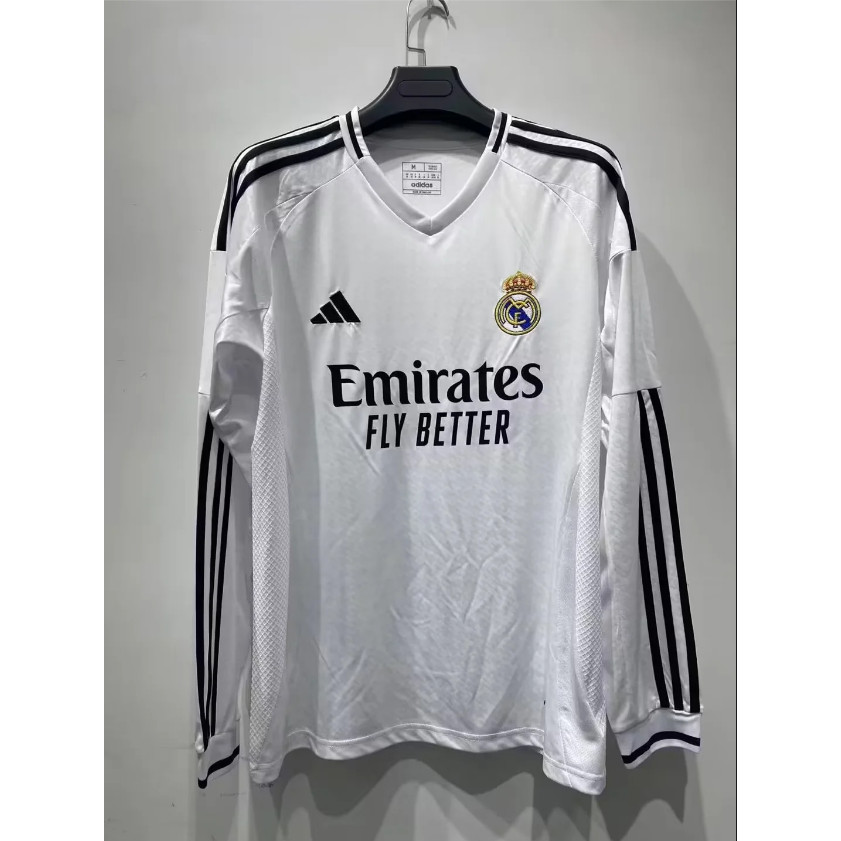 [Versão Fan] 2024-25 Nova Camisa De Futebol De Manga Longa Real Madrid Home