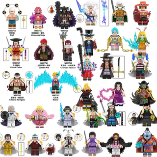 Edifício De Uma Peça Ensina Kohza Doflamingo Enel Luffy Ace Sabo Blocos De Brinquedos Minifigures