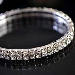12 pc de pulseira cravejada ice strass luxo prateada ideal revende /presente