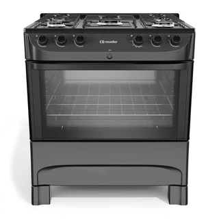 Fogão 5 Bocas Mueller com Mesa Esmaltada Total Clean e Acendimento Automático MFI5BC