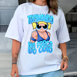 Camiseta Lindinha Do Meme Treino Força Fofo Academia Exercício Gym Ódio