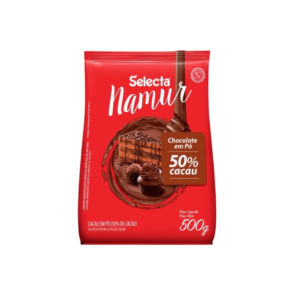 Selecta Namur Chocolate em Pó 50% Cacau 500g – Ideal para Bolos ...