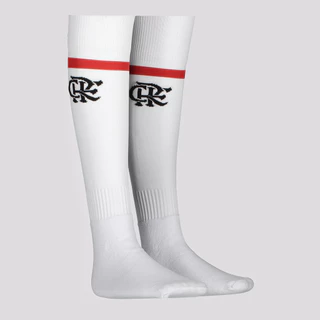Meião Flamengo Infantil Branco e Vermelho