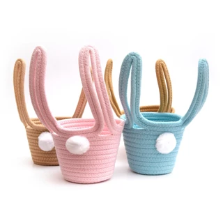 Kit Cesto PomPom Coelho Orelha Sortido 4 Peças 25cm em Oferta na Shopee