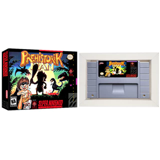 Pre Historic Man Cartucho de Super Nintendo com Caixa e Berço snes