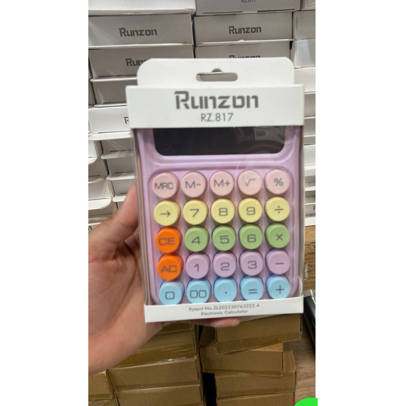 Calculadora Super Premium Tecla Mecânica Alta Durabilidade Cor Lilás ...