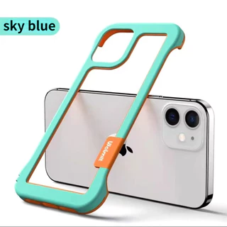Luxuosa 2 Em 1 ultrafino Várias Cores Sem Moldura Silicone À Prova De Choque Armadura Case Capinha Capa Para iPhone 11 12 13 14 15 Pro Max Plus X XS XR 7 8 SE 2020