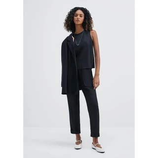 Calça Feminina Carrot Cintura Alta Em Viscose Creponada Hering