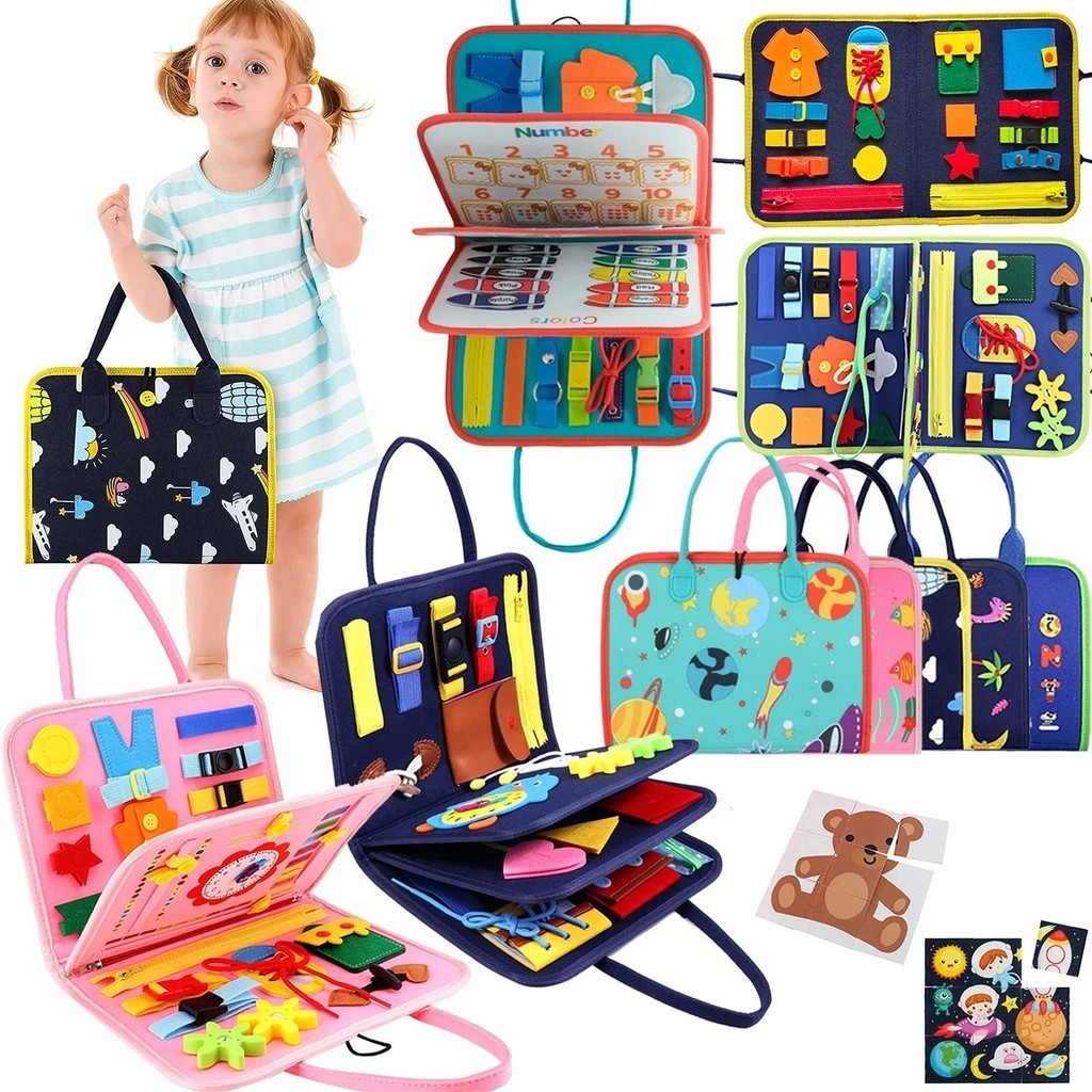 Brinquedos Educacionais Para Meninos Da Pré-Escola Montessori Bebês Toddler Felt Cloth Livro Educacional