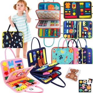 Brinquedos Educacionais Para Meninos Da Pré-Escola Montessori Bebês Toddler Felt Cloth Livro Educacional