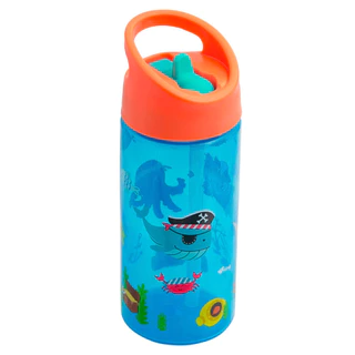 Garrafa Infantil com Canudo Retrátil 400ml Pirata Buba