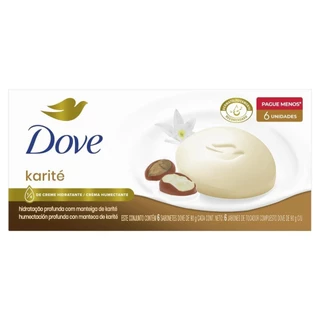 Kit Sabonete Barra Dove Karite E Baunilha 90g Com 6 Unidades em Oferta na Shopee