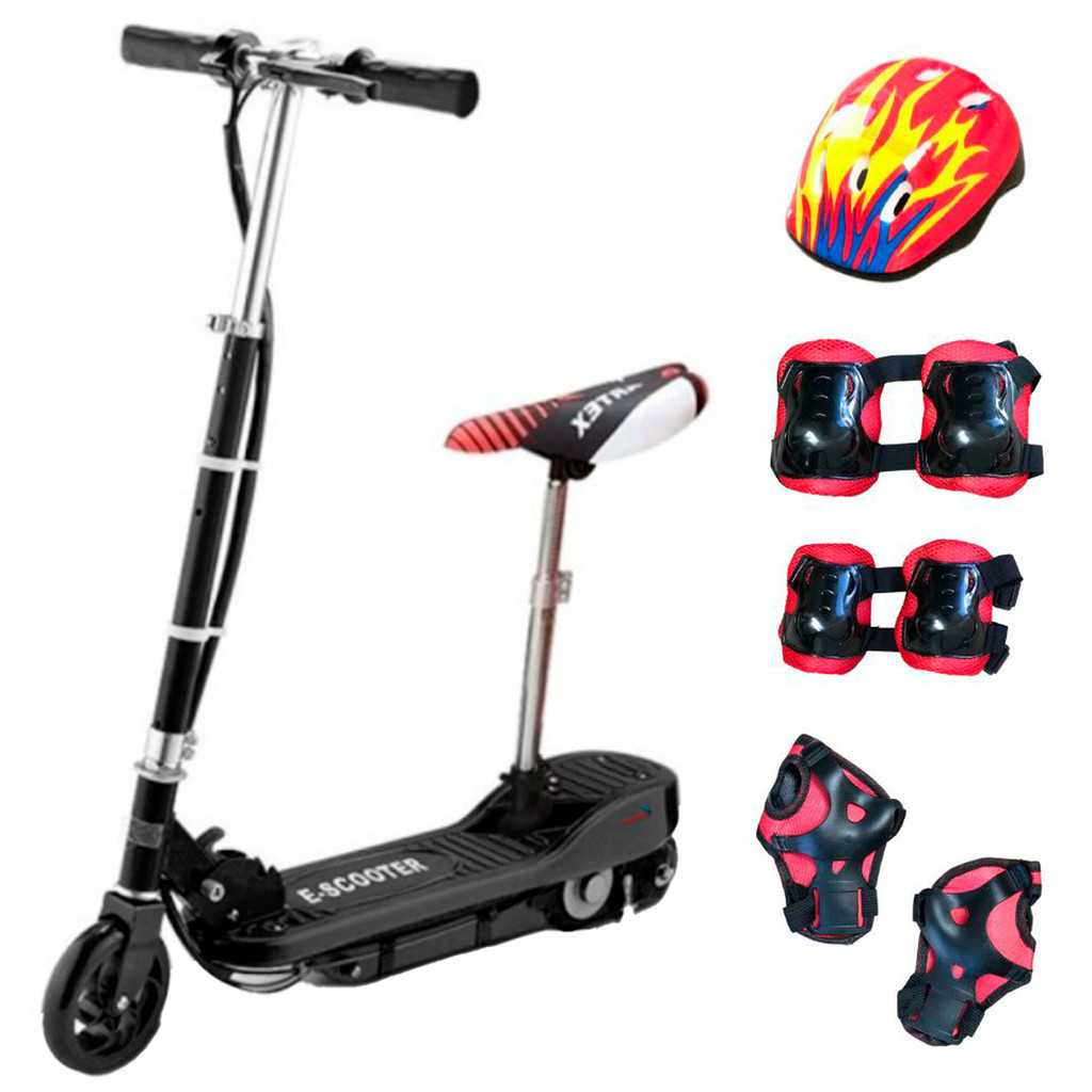 Patinete Elétrico Infantil Criança Motorizado Com Assento 8 km/h ...