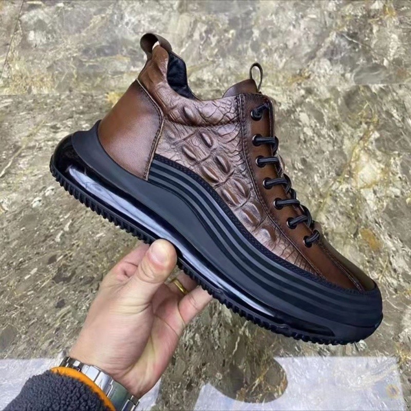 Homens tênis com sola grossa e confortável meia altura sapatos 999