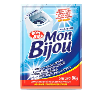 Detergente Pó Limpa Maquina Lava Roupa Mon Bijou Bombril 80G Pratico