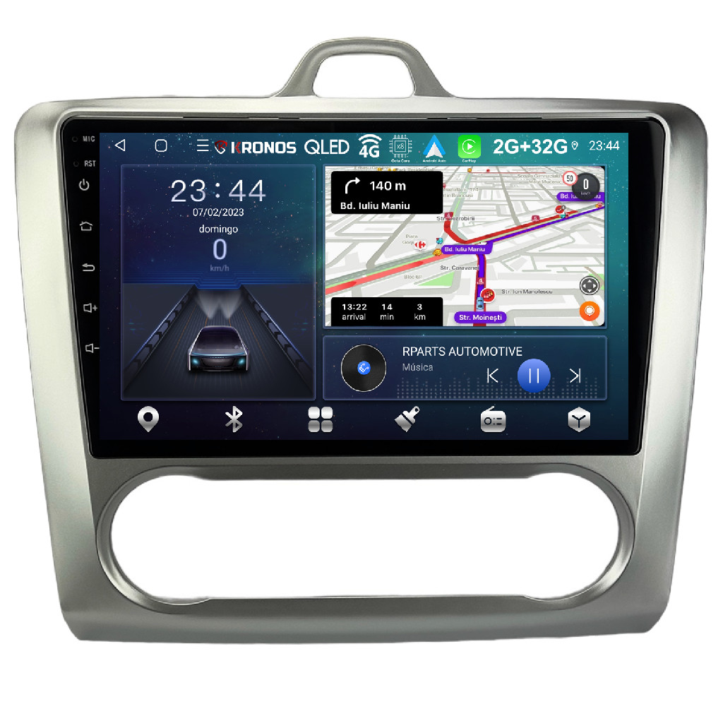 Kit Multimidia Kronos 9 Polegadas Ford Focus 2009 a 2013 Ar Digital ...