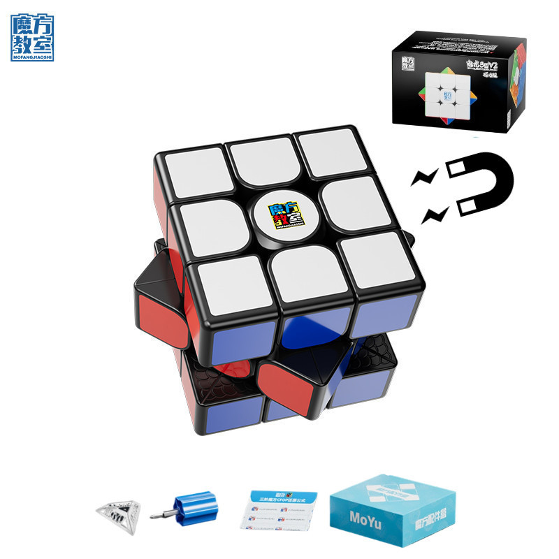 Moyu Meilong Magnético 3M V2 Cubo De Velocidade 3x3, Cubo Profissional 3x3x3 Adesivo Preto Magic Cube Puzzle Toy  I.233064275